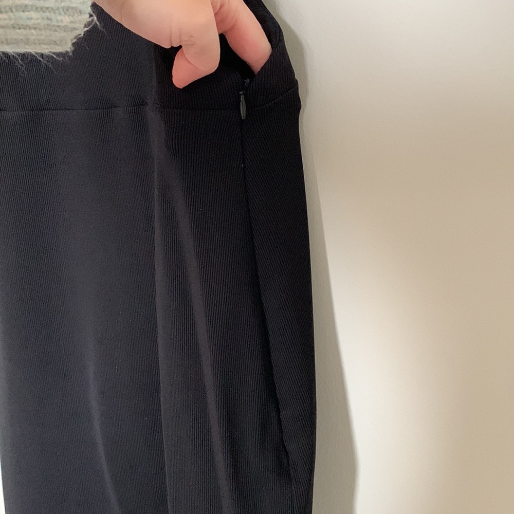 ZARA Black Bodycon Dress Ribbed M - Picture 3 of 11